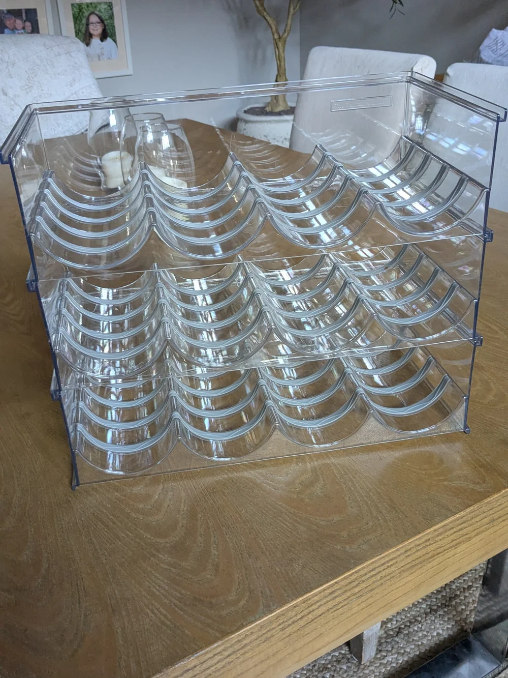 3 Piece Clear Acrylic Tumbler Organizer with Bottle Holders